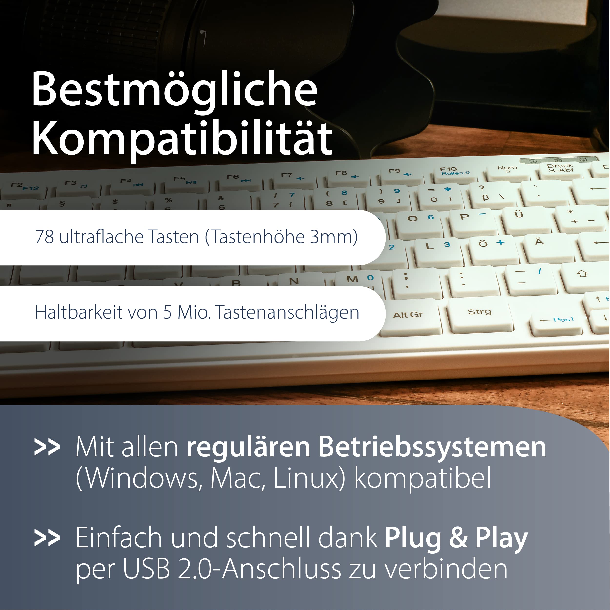 mediarange-funk-tastatur-qwertz-de-at-kompakt-wei image 4