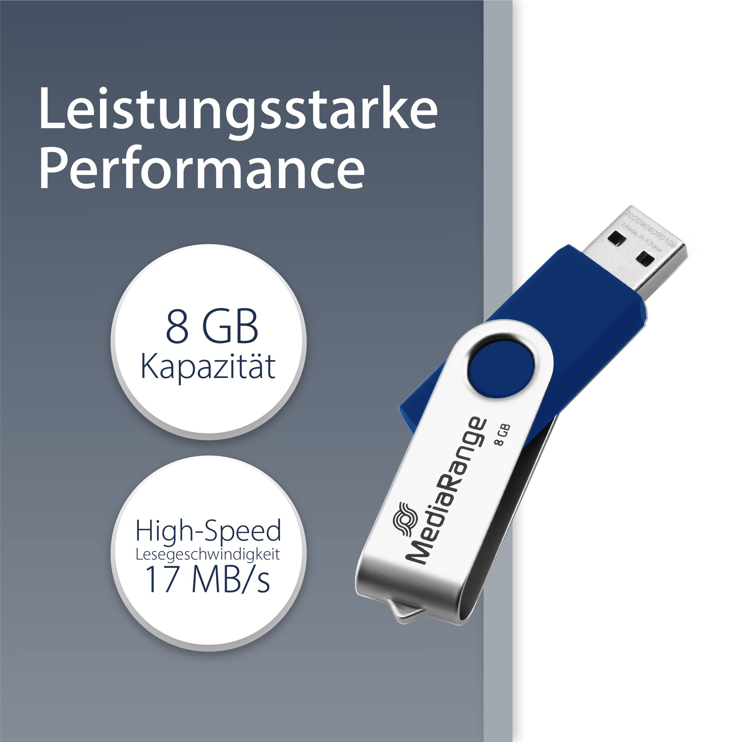 mediarange-usb-2-0-speicherstick-8gb-mini-flash-laufwerk-mit-drehkappe-blau image 2