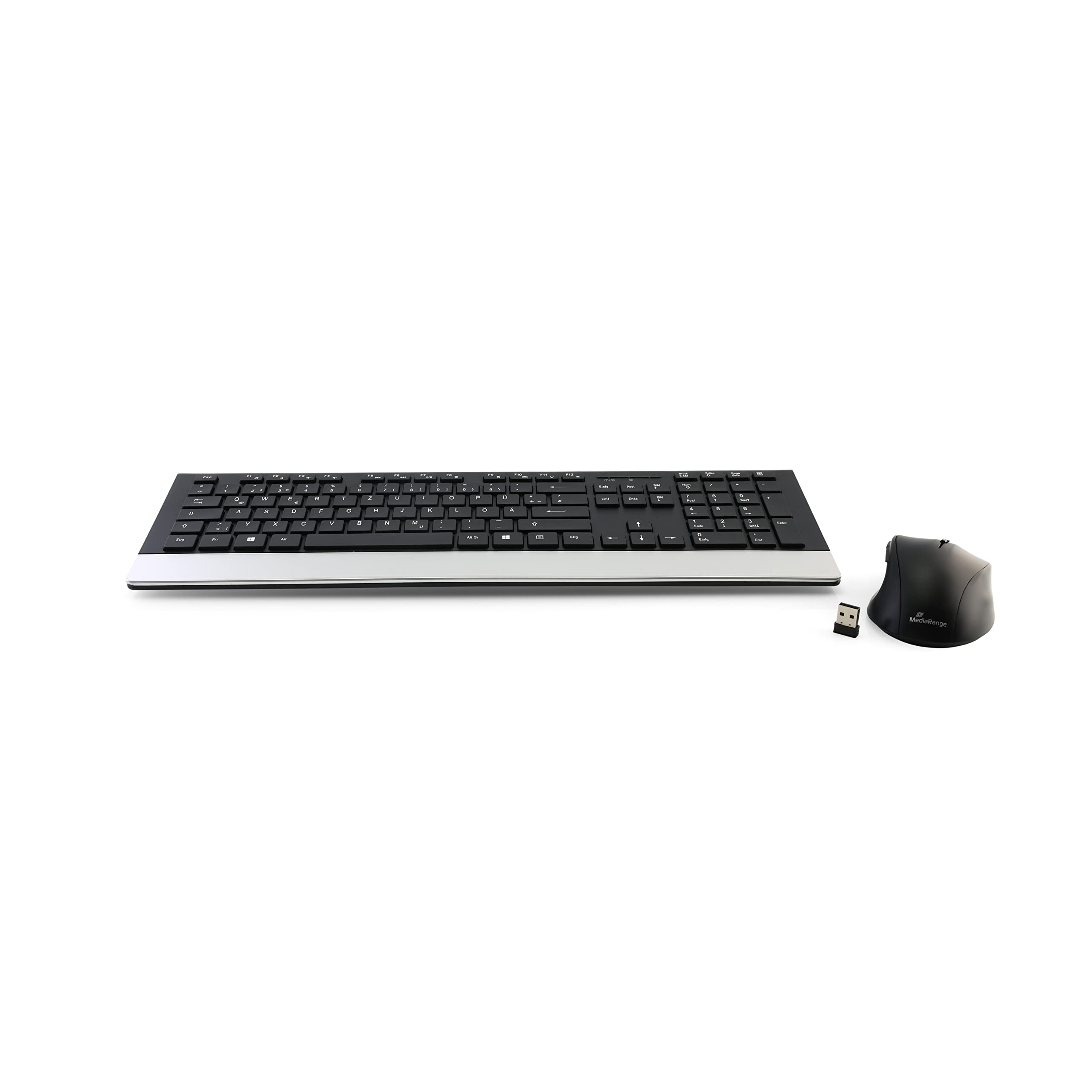 mediarange-funk-tastatur-und-maus-set-highline-serie-qwertz-schwarz-silber image 8