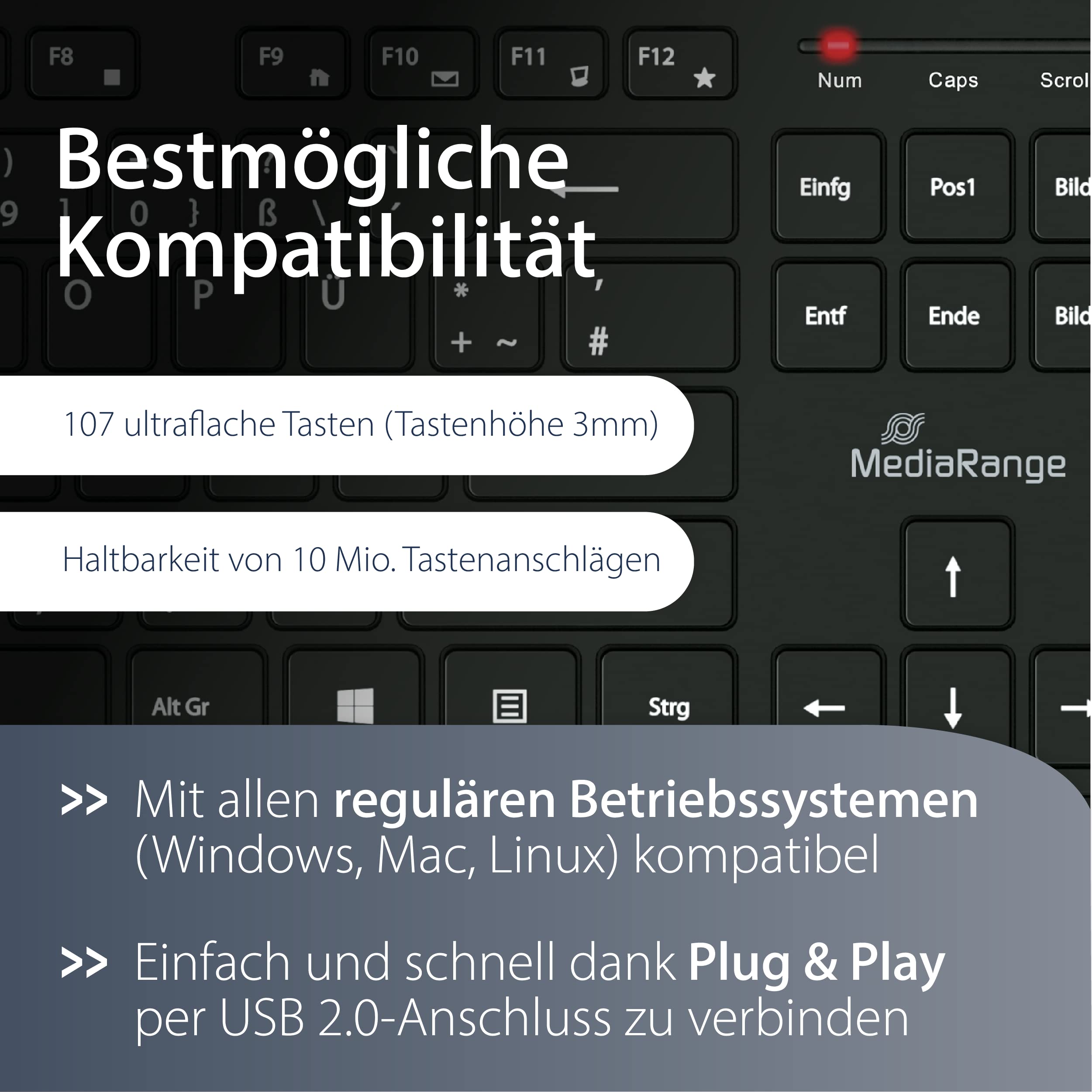 mediarange-kabelgebundene-usb-tastatur-qwertz-de-at-vollformat-schwarz-professio image 4