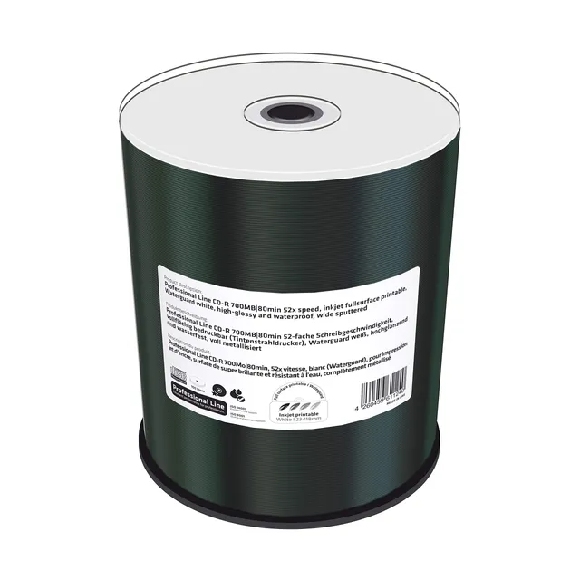 mediarange-cd-r-700mb-80-min-100er-pack-52x-inkjet-bedruckbar-waterguard image 1