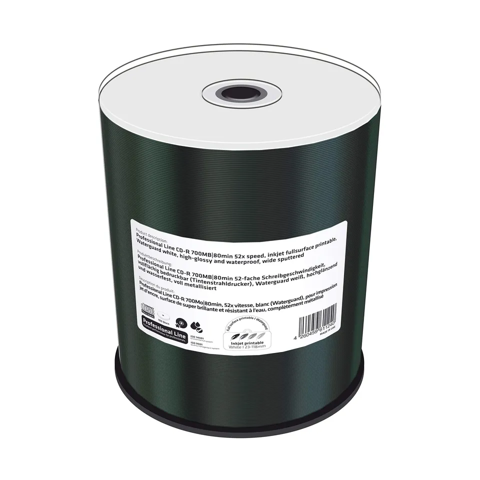 mediarange-cd-r-700mb-80-min-100er-pack-52x-inkjet-bedruckbar-waterguard image 1