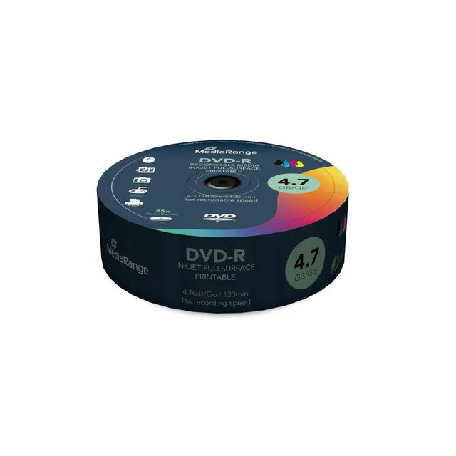 mediarange-dvd-r-4-7-gb-120-min-25er-pack-16x-inkjet-bedruckbar image 1