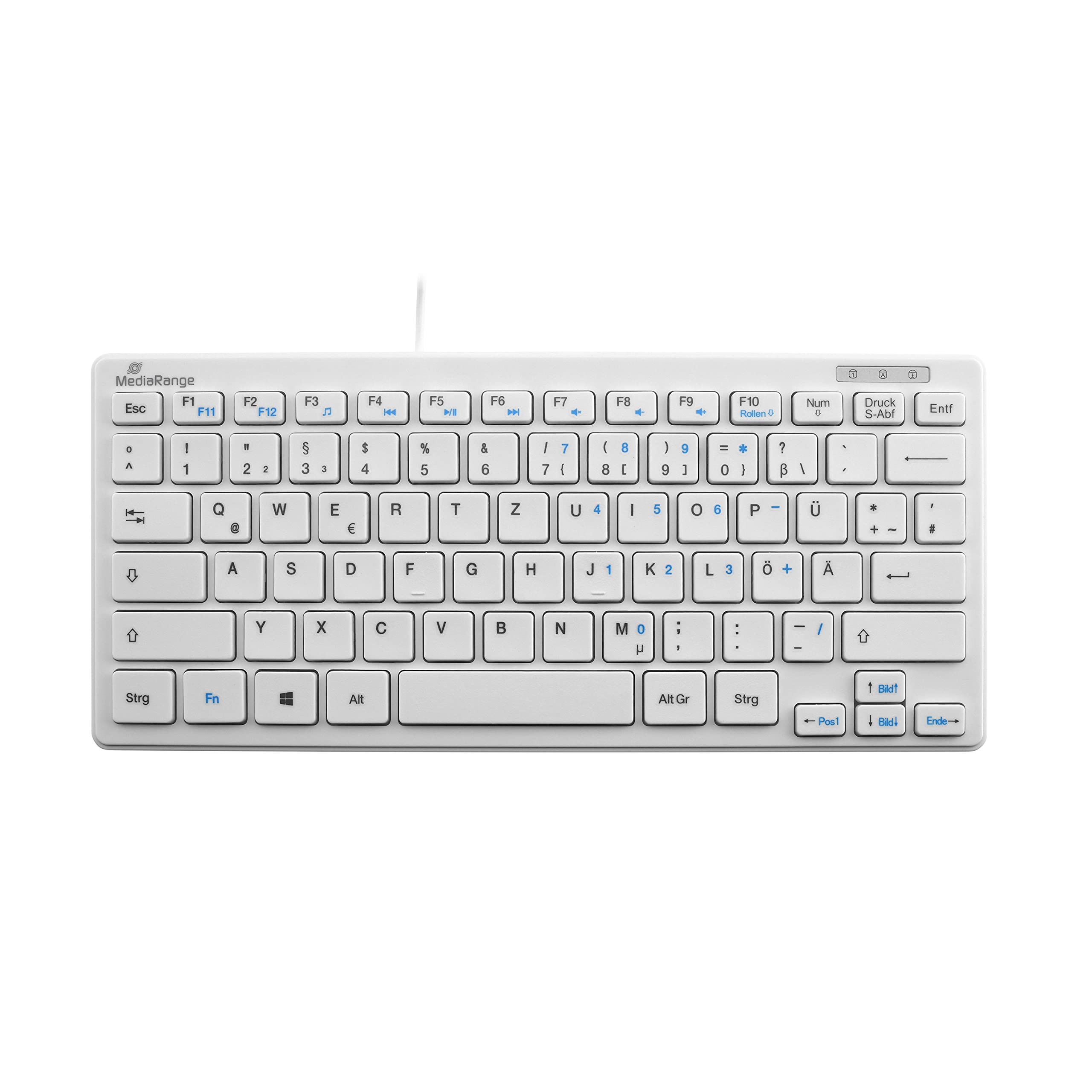 mediarange-funk-tastatur-qwertz-de-at-kompakt-wei image 1
