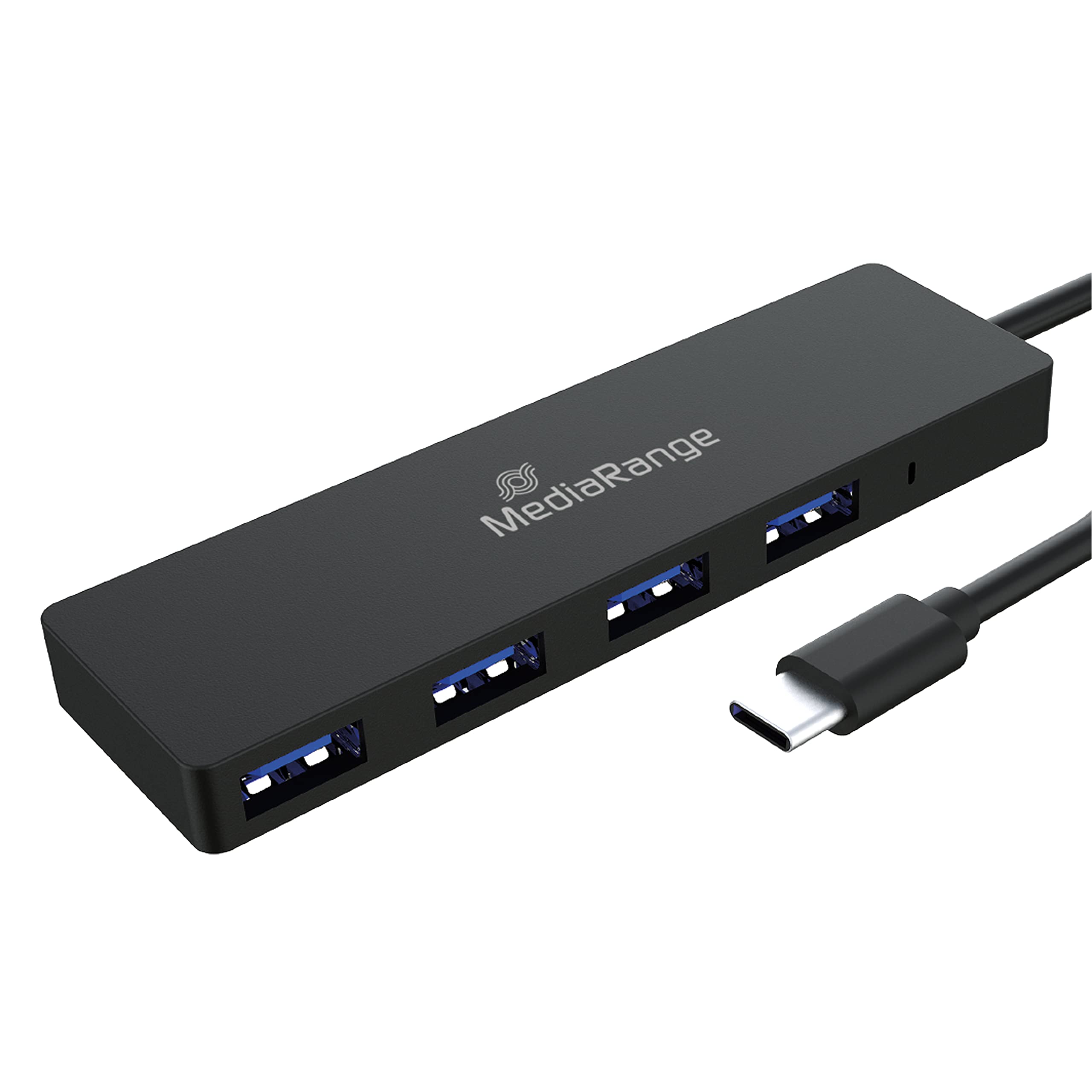 mediarange-usb-c-hub-4-ports-usb-3-0-schwarz image 1
