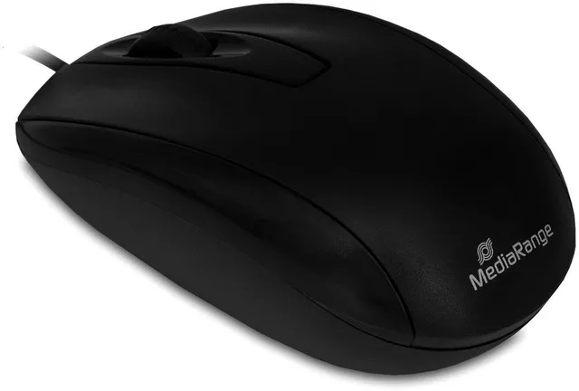 mediarange-usb-maus-3-tasten-1-000-dpi-symmetrisch-schwarz image 1