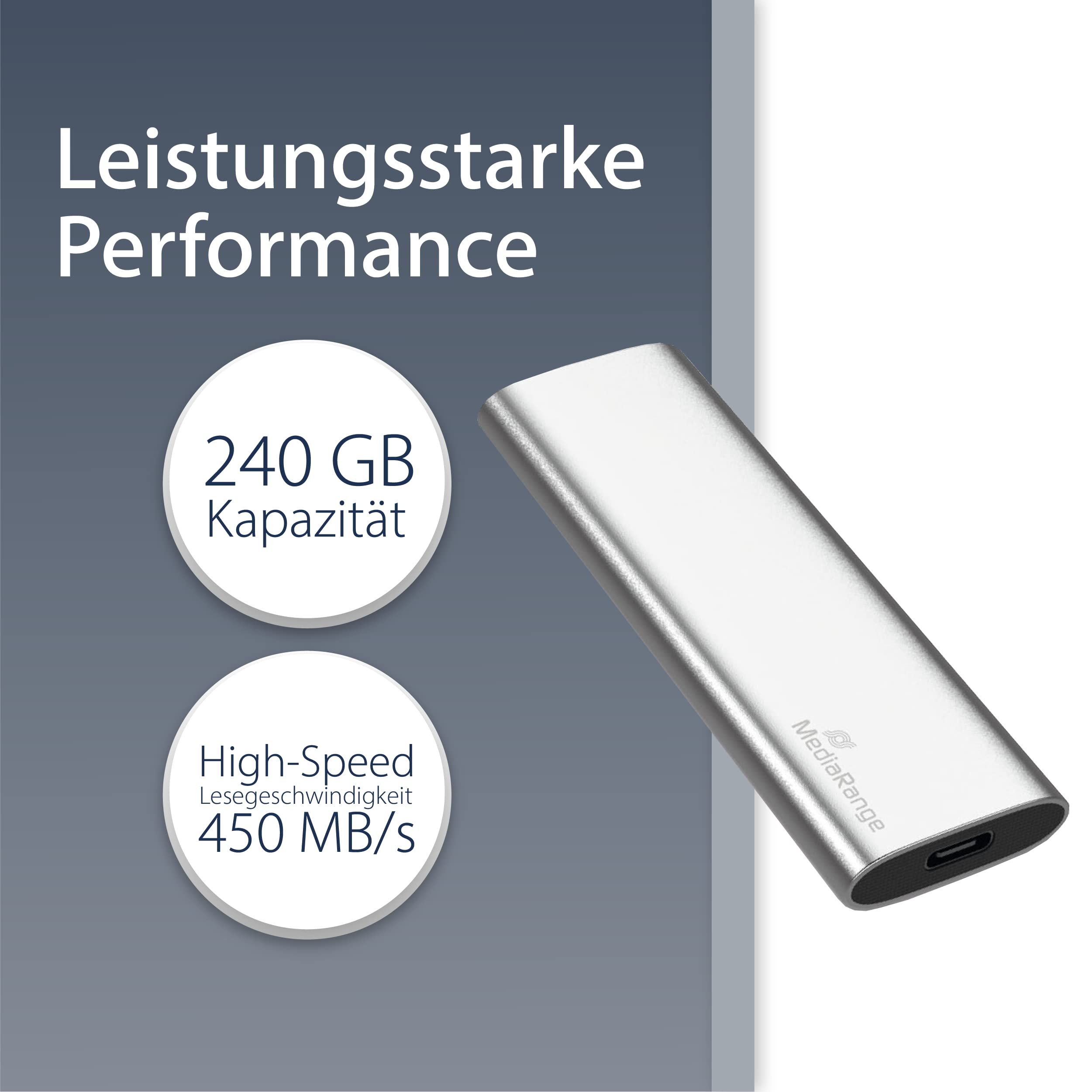 mediarange-externe-ssd-usb-c-3-2-gen-2-240gb-aluminium-silber image 2
