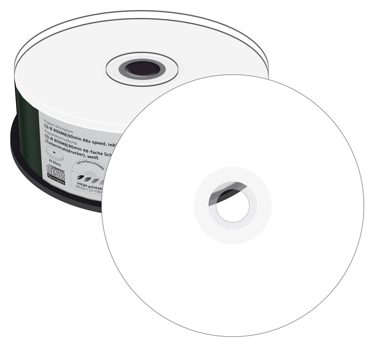 mediarange-cd-r-800-mb-90-min-48x-vollfl-chig-bedruckbar-25er-cakebox image 3