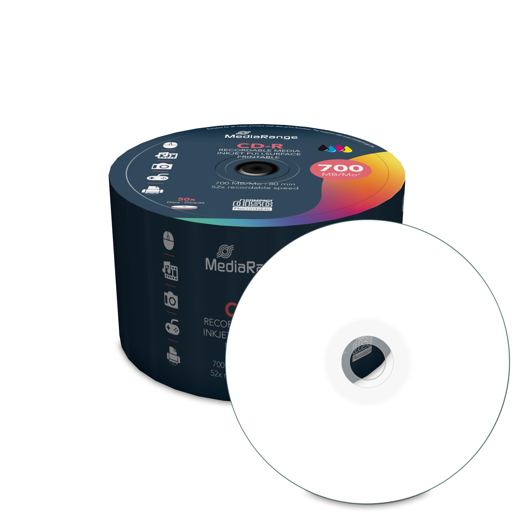 mediarange-cd-r-700mb-80-min-50er-pack-52x-inkjet-bedruckbar image 3