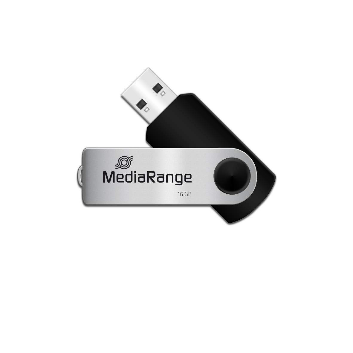 mediarange-usb-stick-usb-2-0-16gb-schwarz-drehkappengeh-use-bis-17-mb-s-lesen image 1