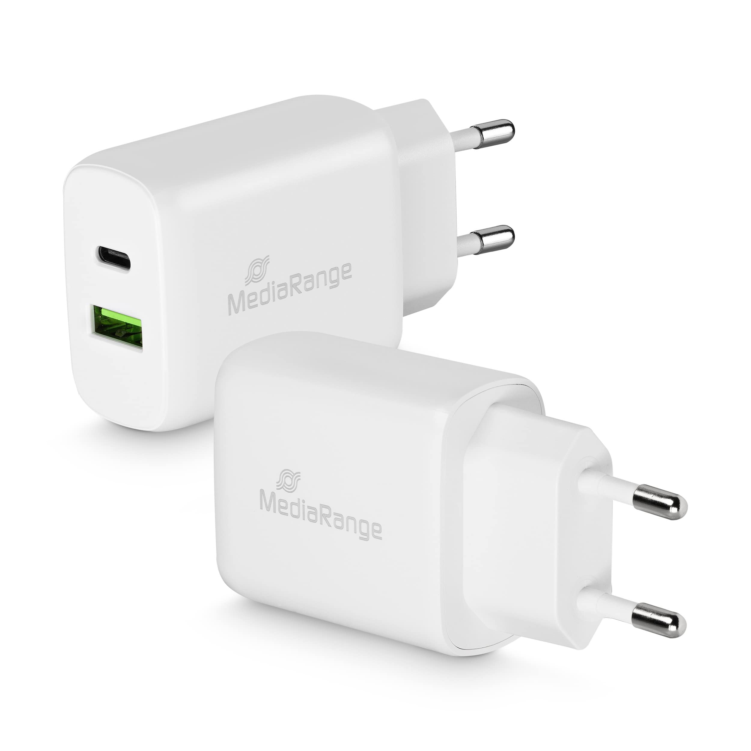 mediarange-25w-steckdosen-ladeger-t-mit-usb-a-und-usb-c-wei image 1