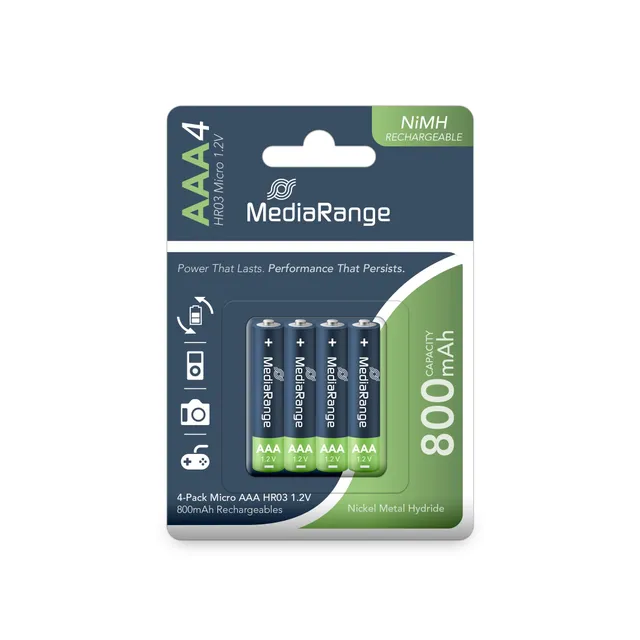 mediarange-nimh-akkus-micro-aaa-hr03-1-2v-4er-pack image 1