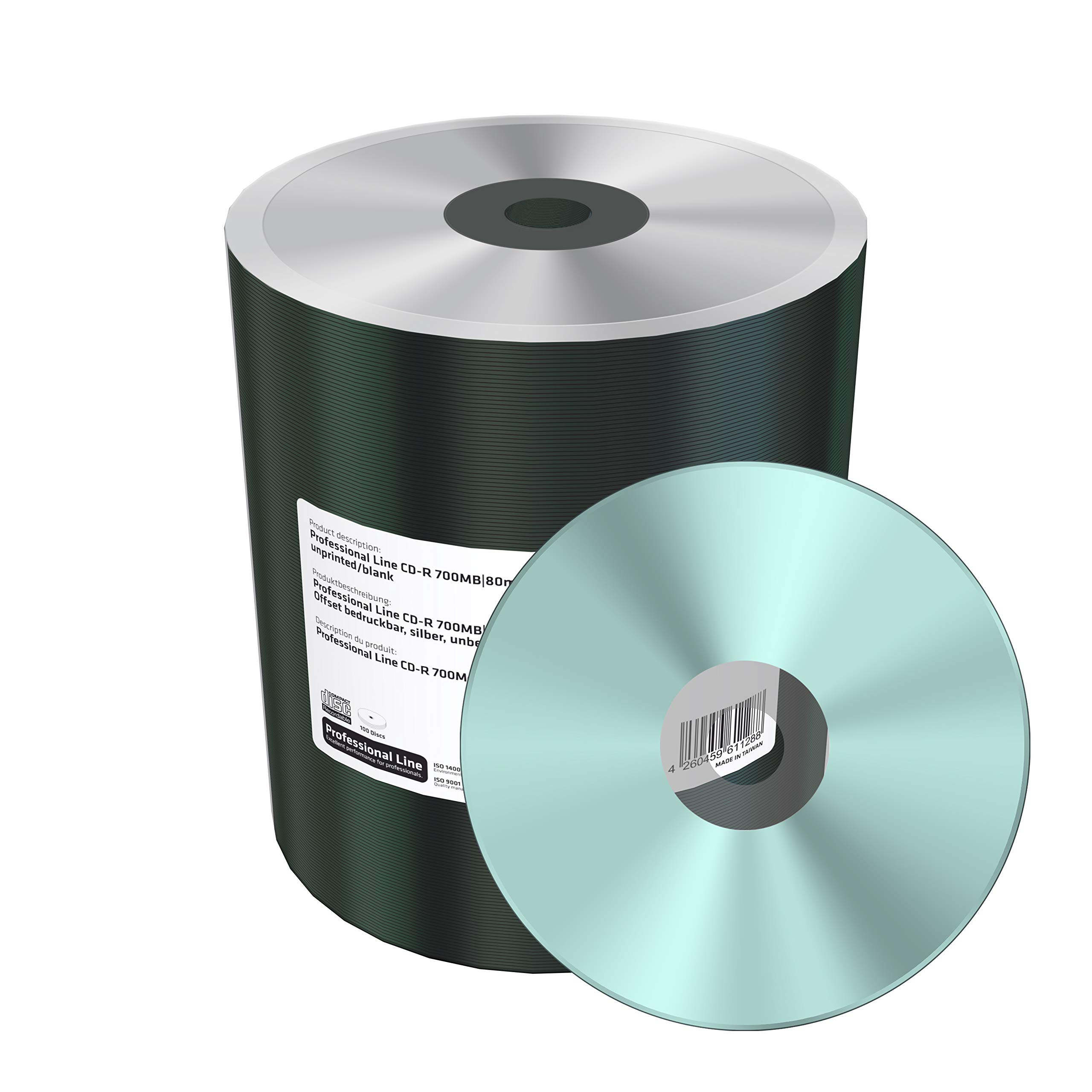 mediarange-professional-line-cd-r-700mb-80min-52x-offset-bedruckbar-silber-unbed image 2