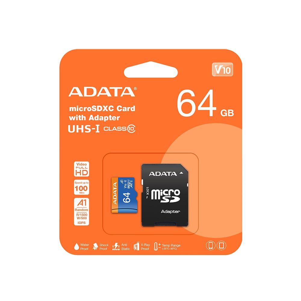 adata-sdxc-64gb-microsd-karte-uhs-i-class-10-a1-v10-bis-zu-100-mb-s image 1