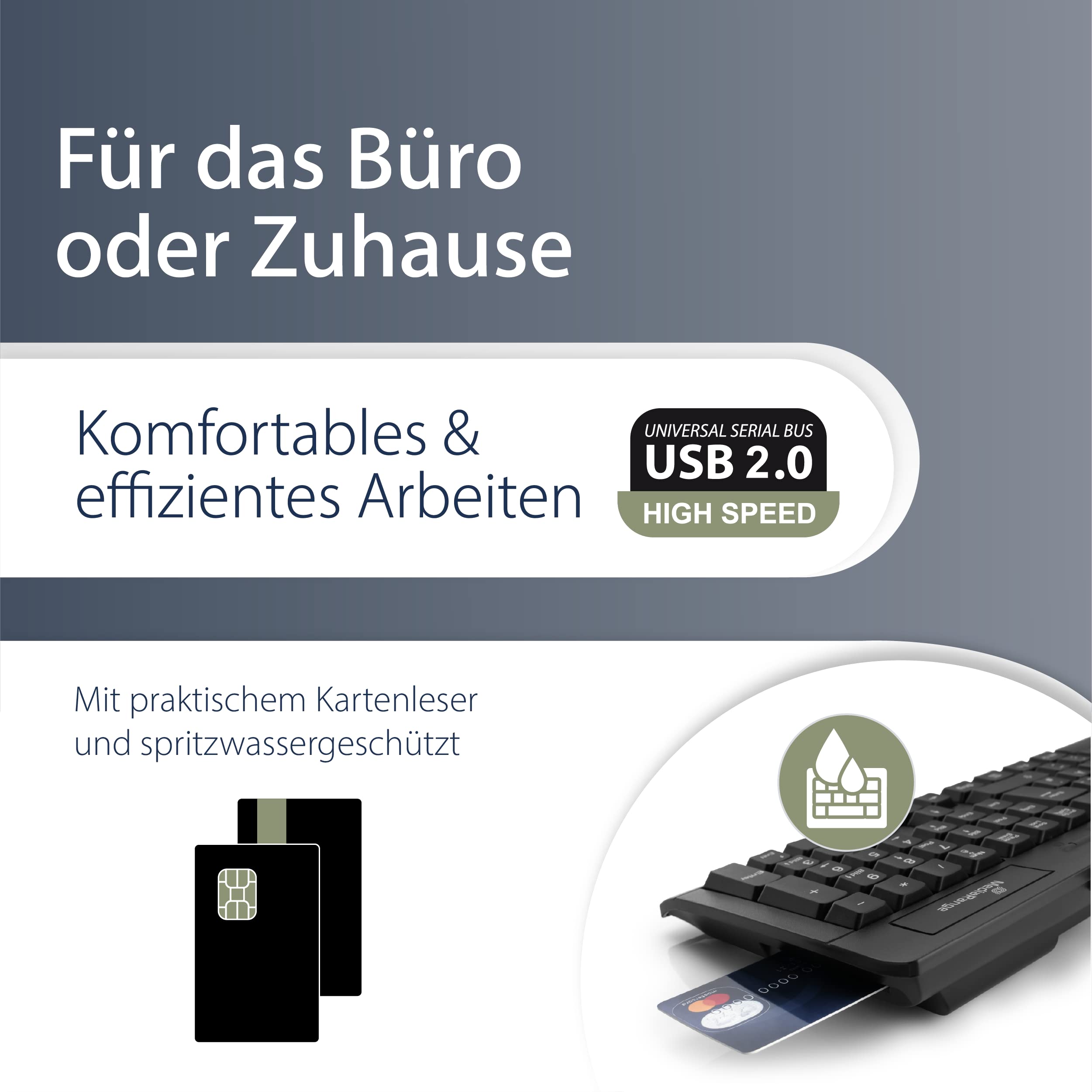 mediarange-tastatur-kabel-qwertz-de-at-mit-chipkarten-terminal-usb-2-0-spritzwas image 3