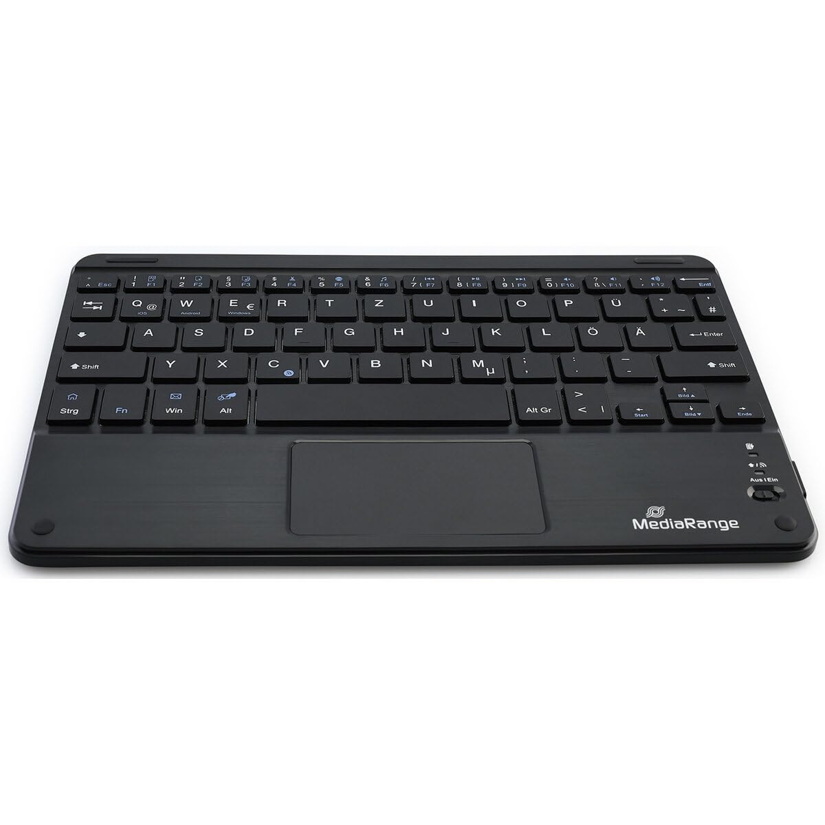 mediarange-tastatur-funk-qwertz-de-at-64-tasten-kompakt-mit-touchpad image 1