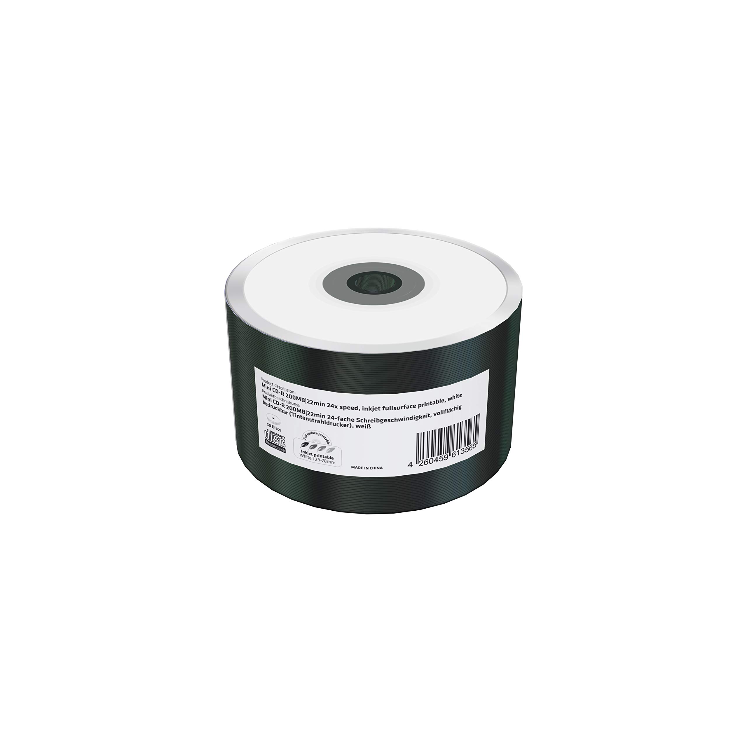 mediarange-mini-cd-r-220mb-25-min-50er-pack-32x-inkjet-bedruckbar image 1