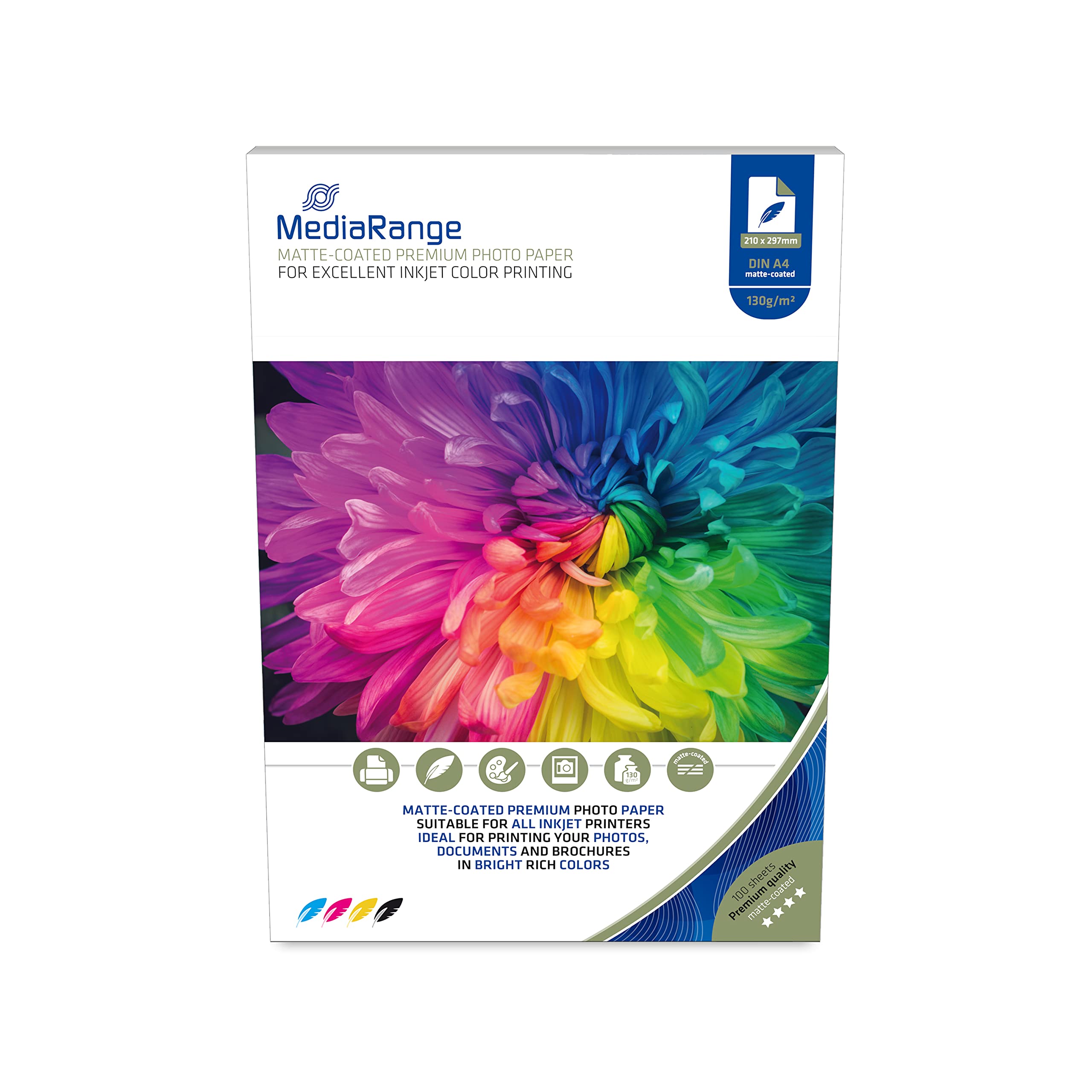 mediarange-matt-fotopapier-a4-140-g-m-100-blatt-beidseitig-f-r-inkjet image 4