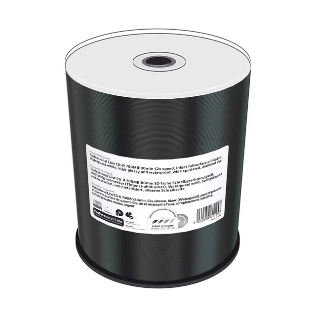 mediarange-cd-r-700mb-80-min-52x-inkjet-bedruckbar-waterguard-wei image 1
