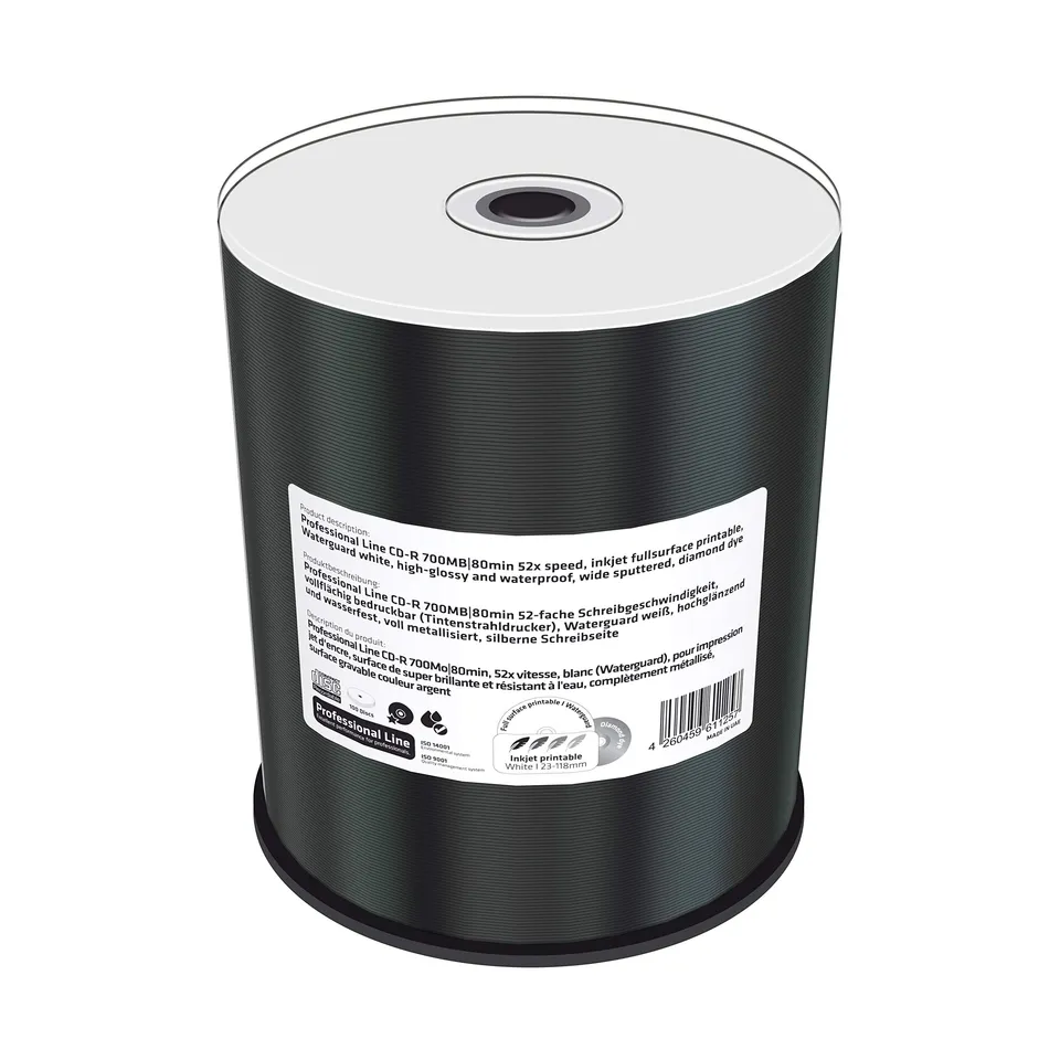 mediarange-cd-r-700mb-80-min-52x-inkjet-bedruckbar-waterguard-wei image 1