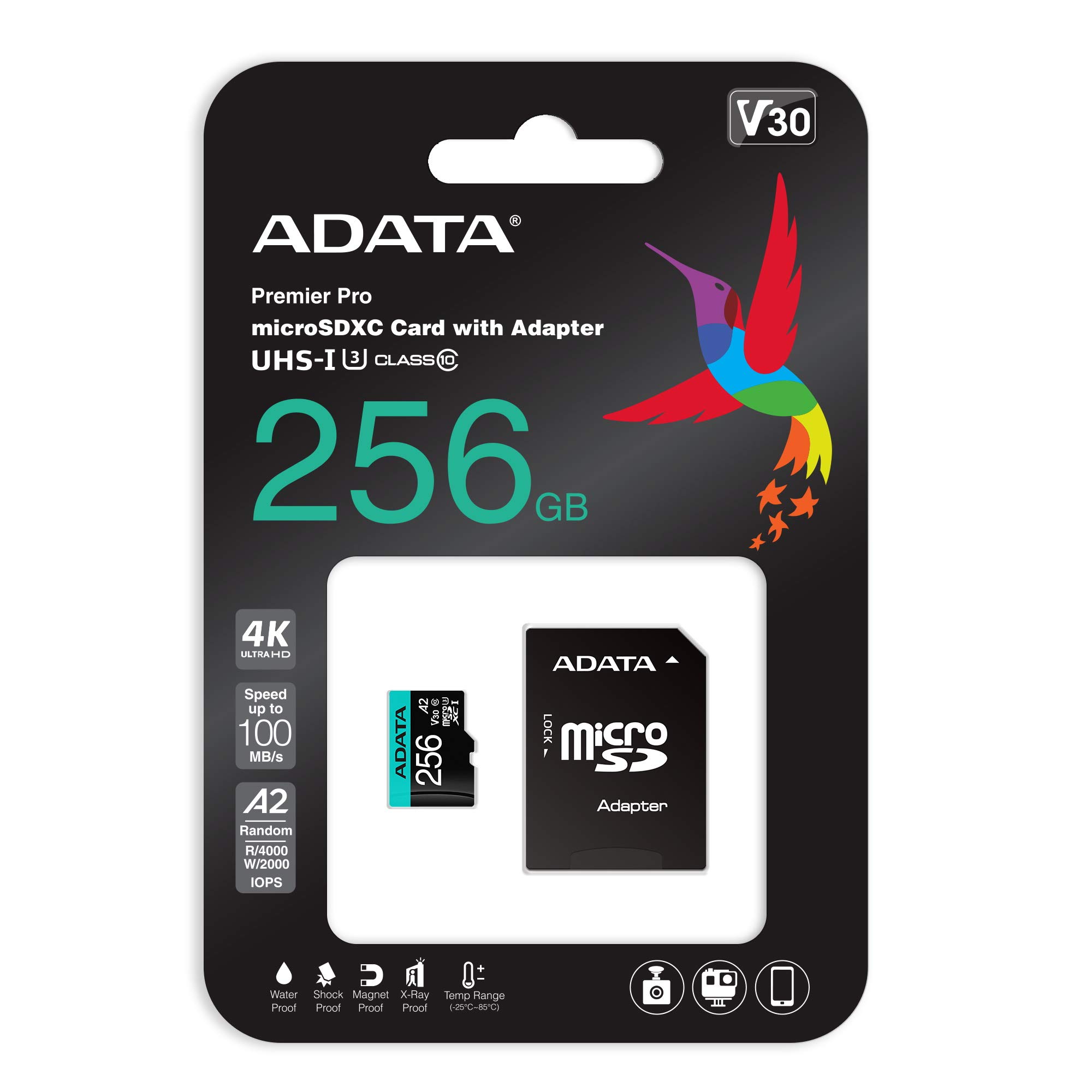 adata-premier-pro-256gb-microsdxc-uhs-i-u3-class-10-v30s-speicherkarte image 4