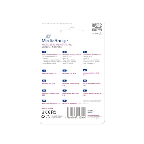 mediarange-microsdhc-8gb-class-10-speicherkarte-mr957-inklusive-sd-adapter-f-r-k image 6