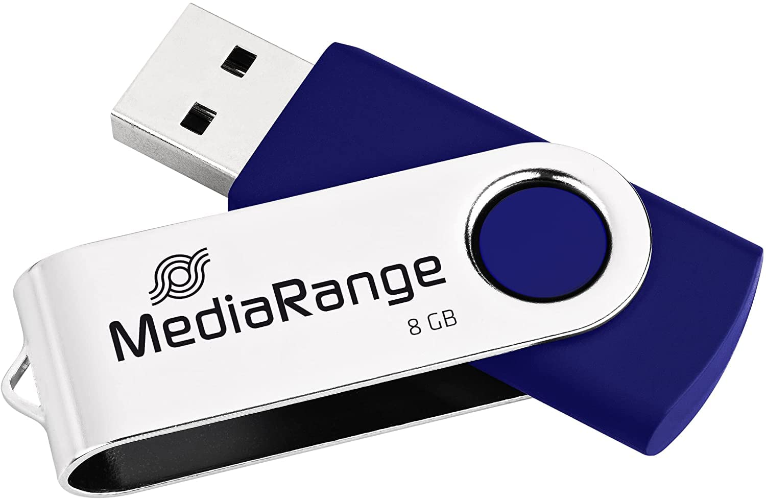 mediarange-usb-2-0-speicherstick-8gb-mini-flash-laufwerk-mit-drehkappe-blau image 1