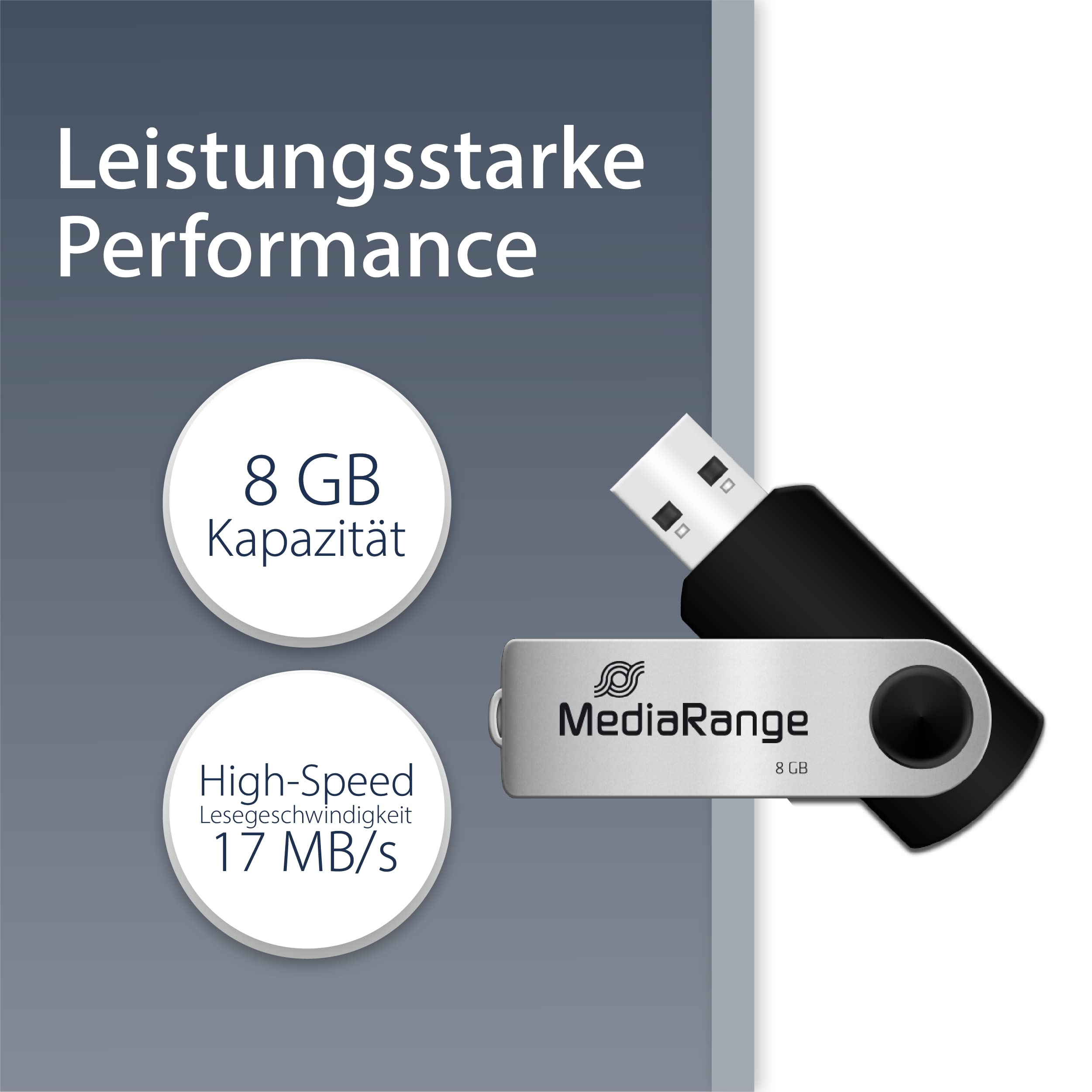 mediarange-usb-stick-usb-2-0-8gb-schwarz image 2