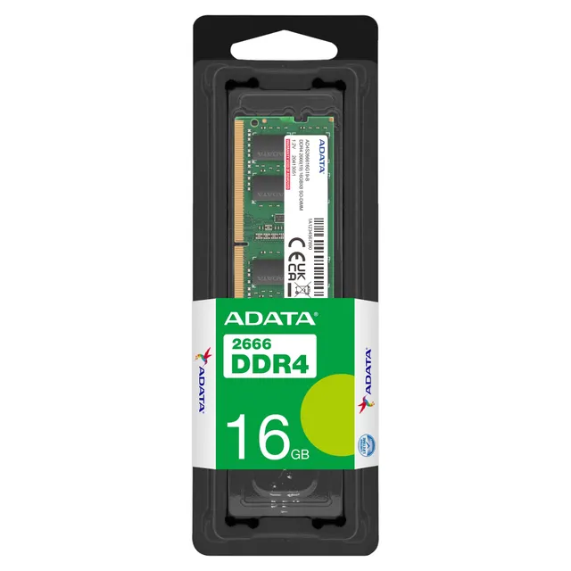 adata-premier-16gb-ddr4-sodimm-2666mhz-cl19-pc4-21300-laptop-speicher-ad4s266616 image 1