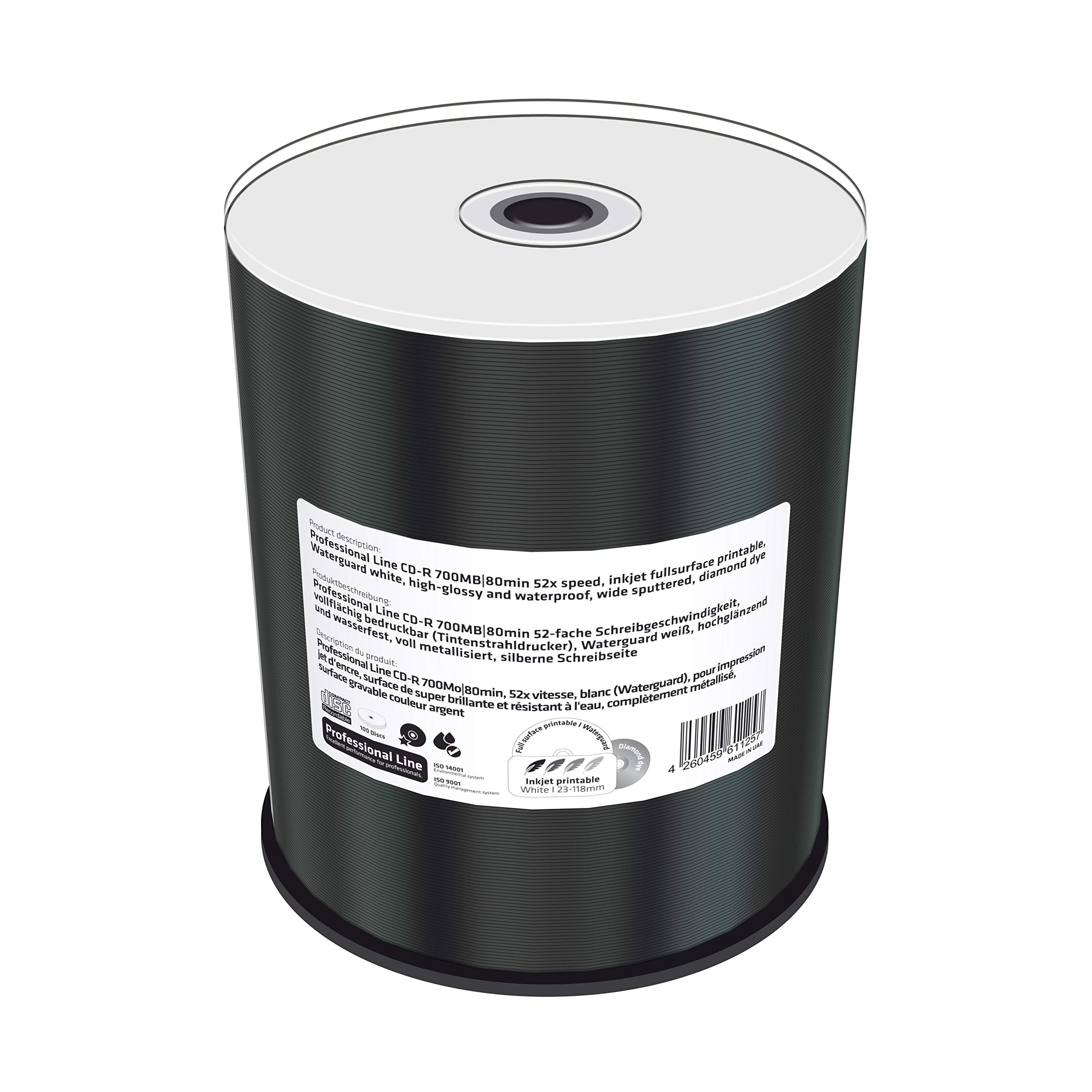 mediarange-cd-r-700mb-80-min-52x-inkjet-bedruckbar-waterguard-wei image 1