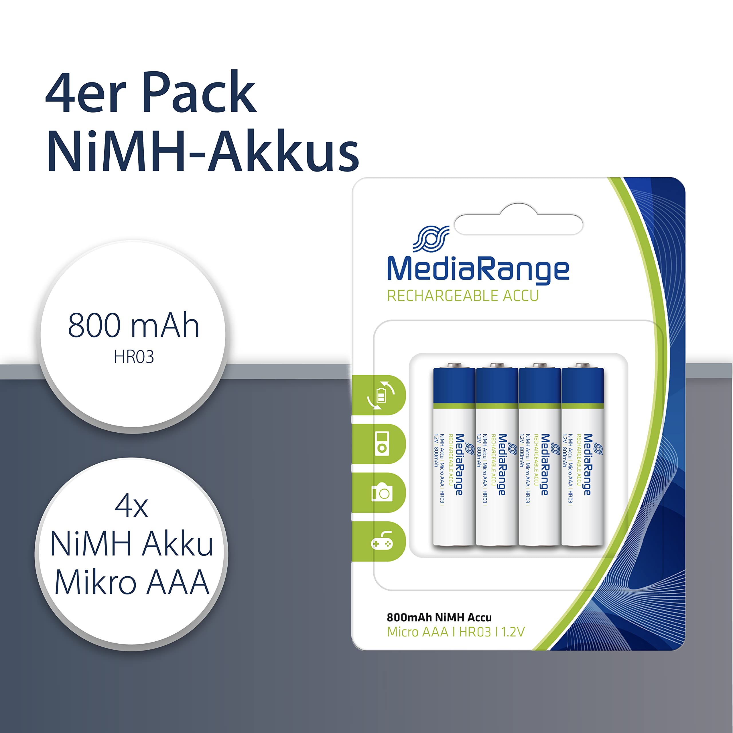 mediarange-nimh-akkus-micro-aaa-hr03-1-2v-4er-pack image 2