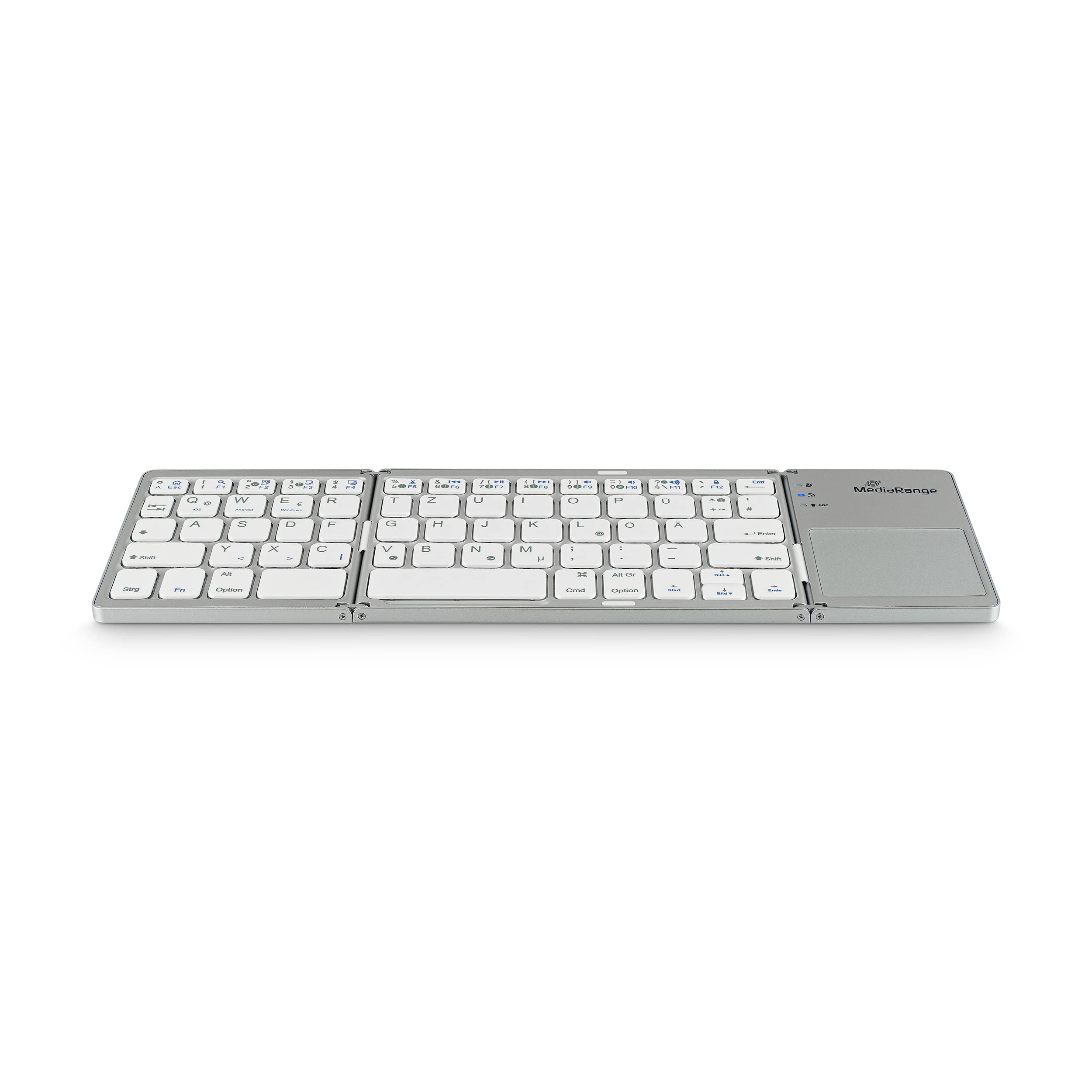 mediarange-funk-tastatur-qwertz-de-at-63-tasten-mit-touchpad-silber image 1