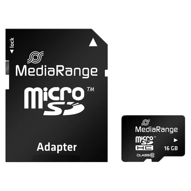mediarange-microsdhc-speicherkarte-16gb-class-10-mit-sd-adapter image 1