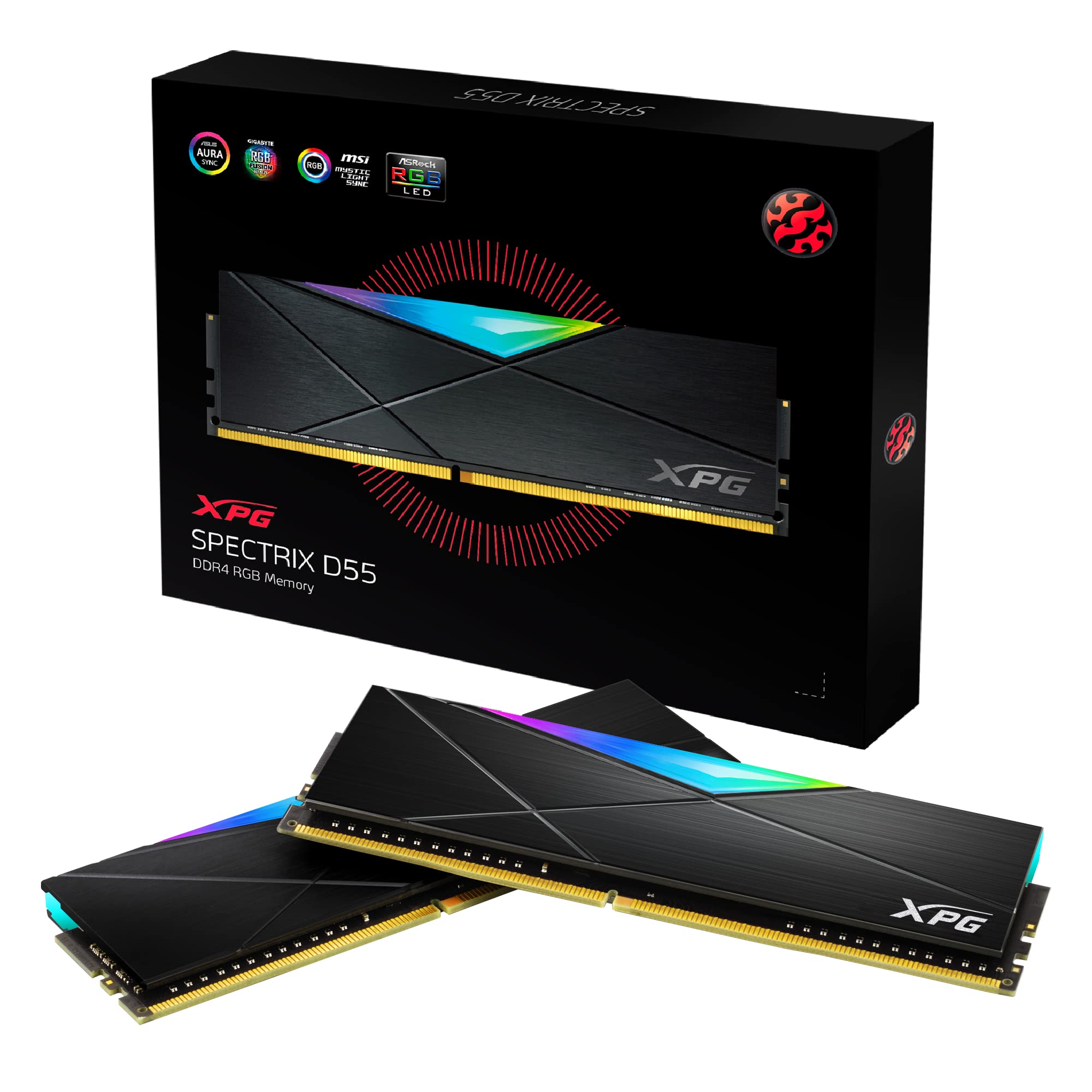 adata-xpg-spectrix-d55-ddr4-rgb-gaming-dram-3200-mhz-32-gb-2x16-gb-dual-kit-schw image 7