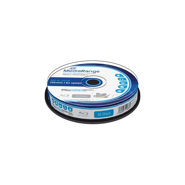 mediarange-bd-r-25gb-6x-inkjet-bedruckbar-10er-pack image 1