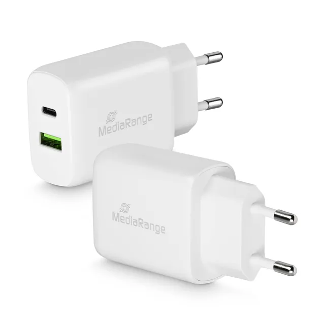 mediarange-25w-steckdosen-ladeger-t-mit-usb-a-und-usb-c-wei image 1