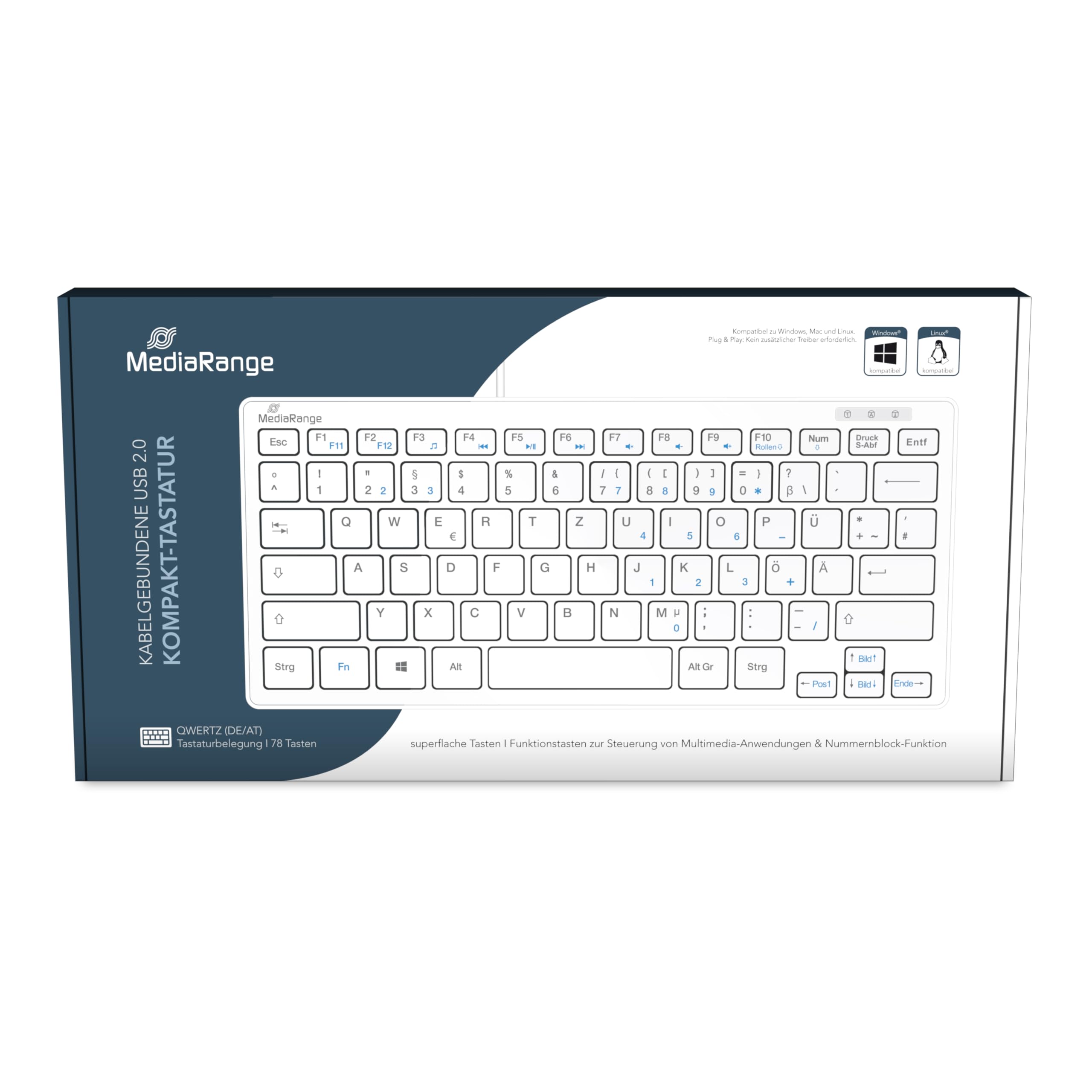 mediarange-funk-tastatur-qwertz-de-at-kompakt-wei image 6