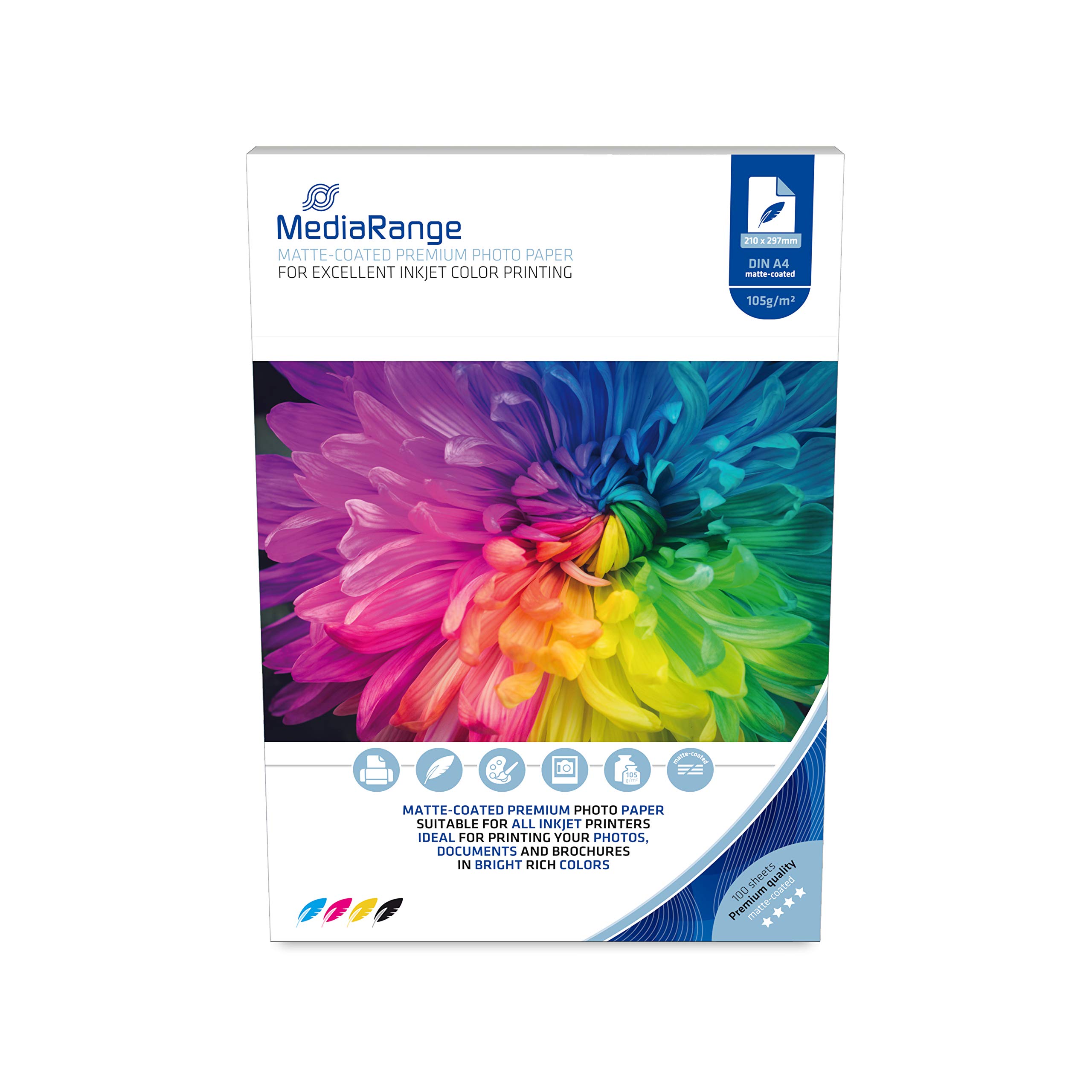 mediarange-matt-fotopapier-a4-140-g-m-100-blatt-beidseitig-f-r-inkjet image 3