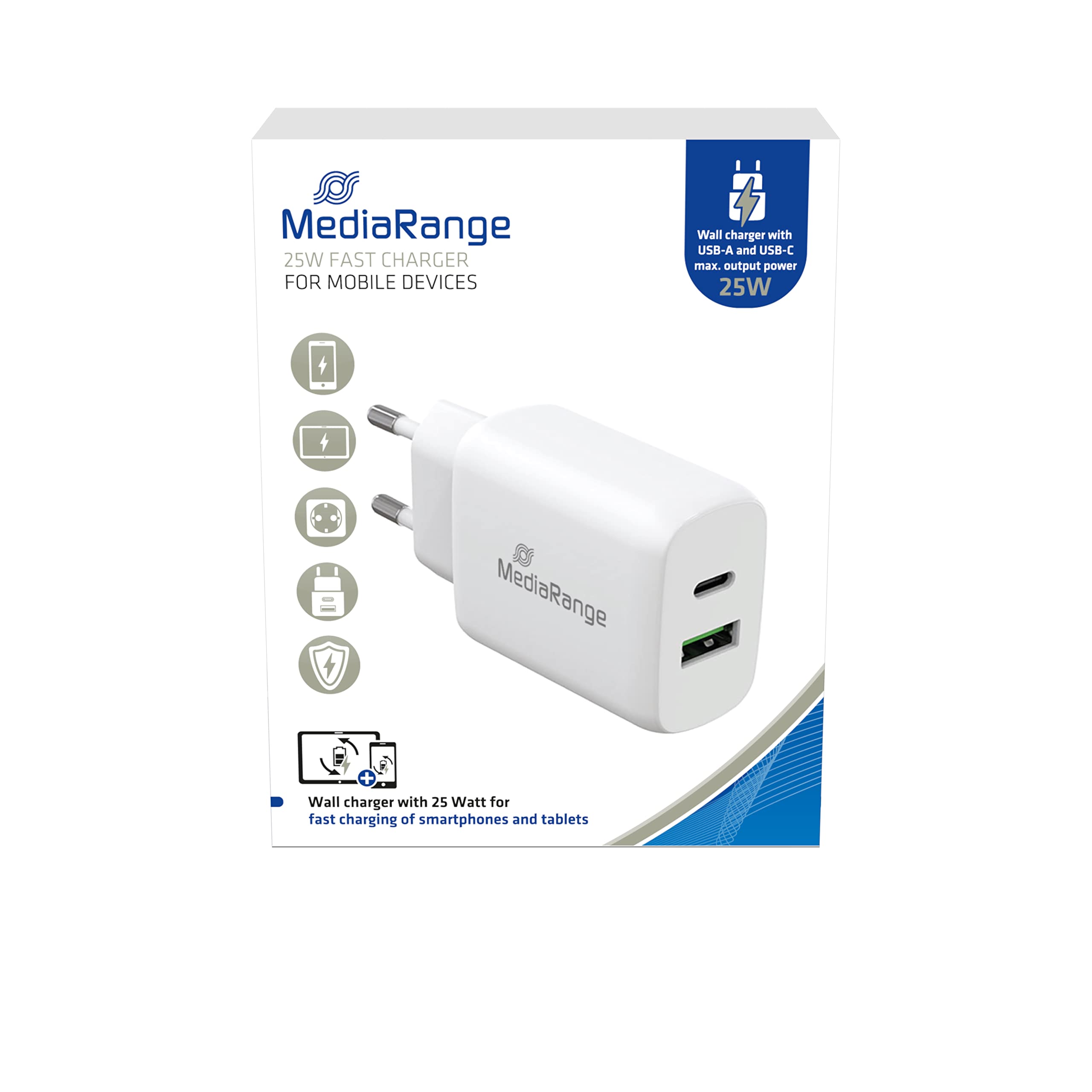 mediarange-25w-steckdosen-ladeger-t-mit-usb-a-und-usb-c-wei image 7