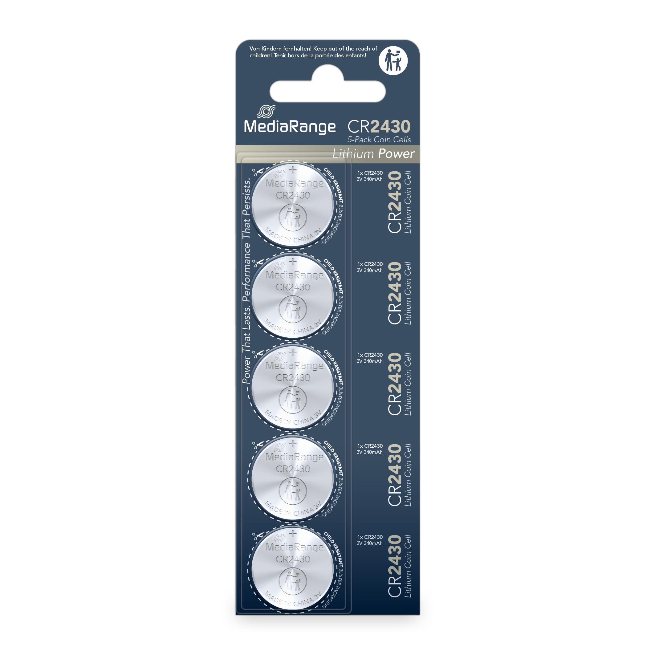 mediarange-lithium-knopfzelle-cr2430-3v-5er-pack image 1