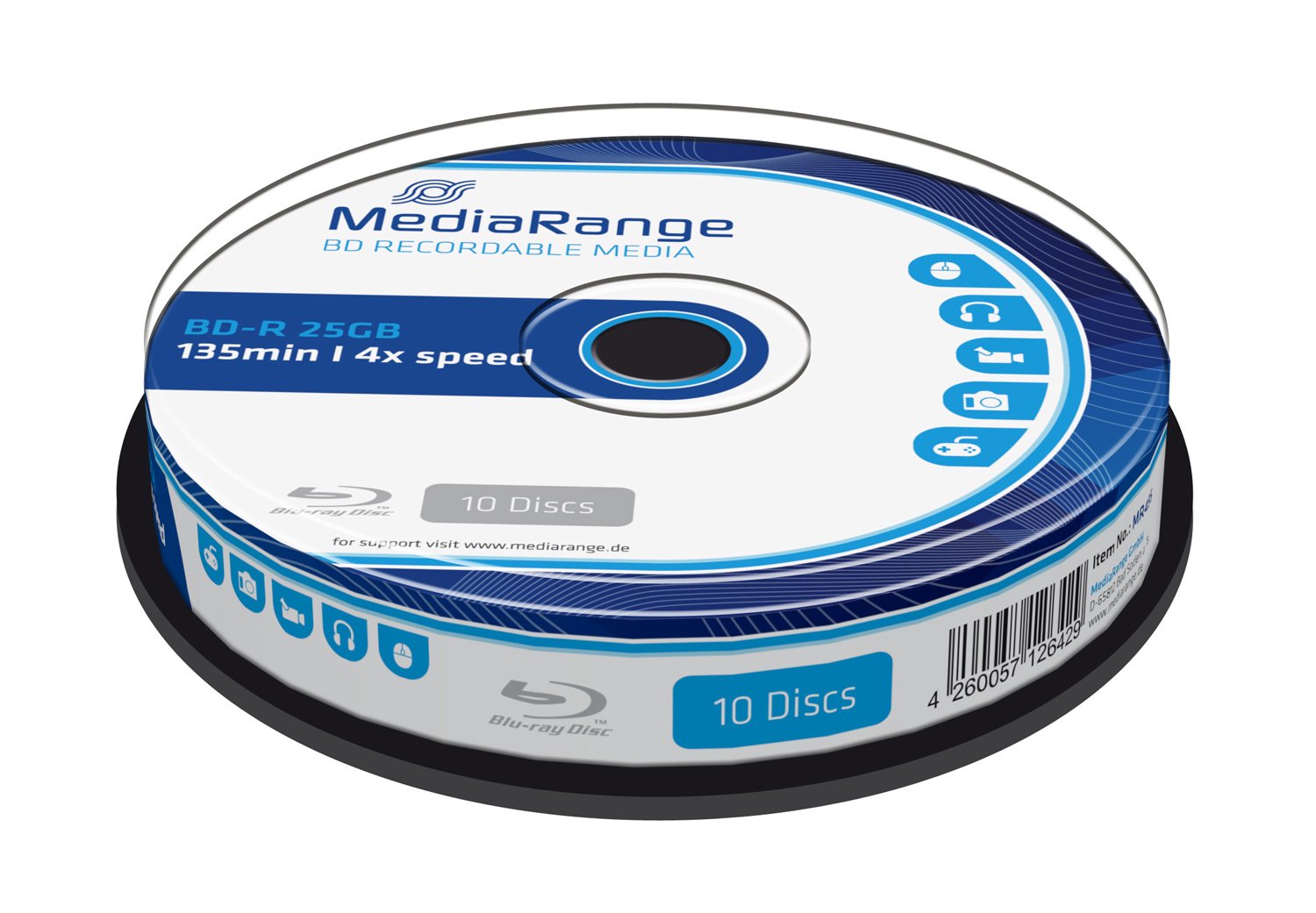 mediarange-bd-r-25gb-4x-vollfl-chig-bedruckbar-10er-cakebox image 4