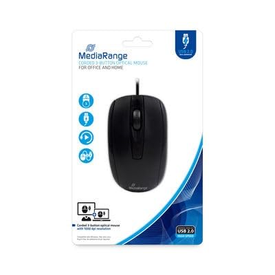 mediarange-usb-maus-3-tasten-1-000-dpi-symmetrisch-schwarz image 3
