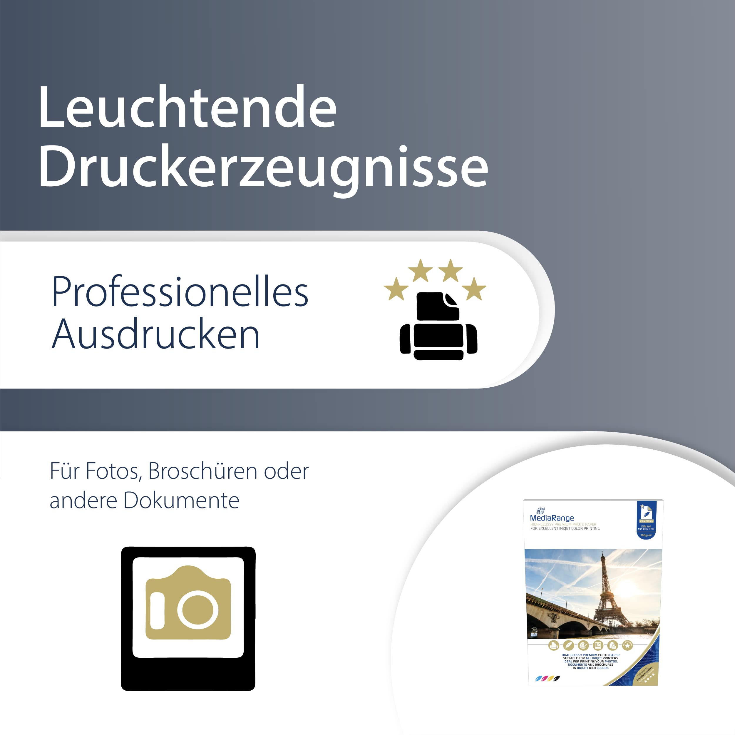 mediarange-hochglanz-fotopapier-160-g-m-din-a4-100-blatt-f-r-inkjet-drucker image 3