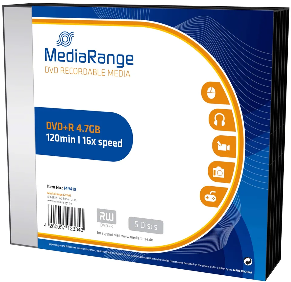 mediarange-dvd-r-4-7gb-120-min-5er-pack-16x-professional-line image 1