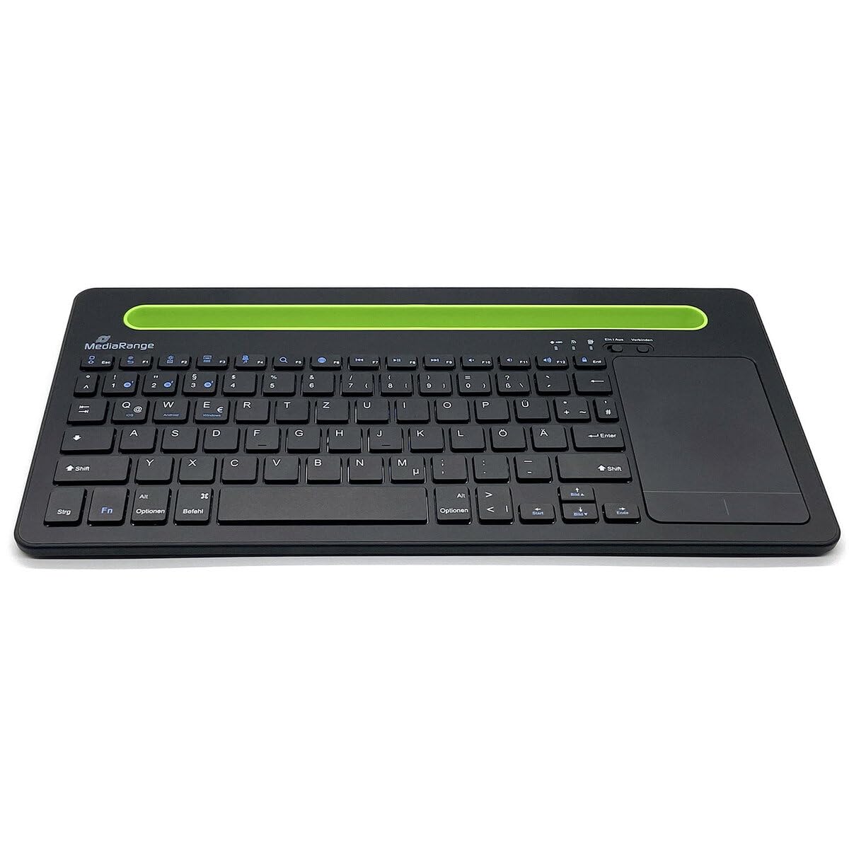 mediarange-funk-tastatur-qwertz-de-at-78-tasten-kompakt-mit-touchpad-gr-n image 1