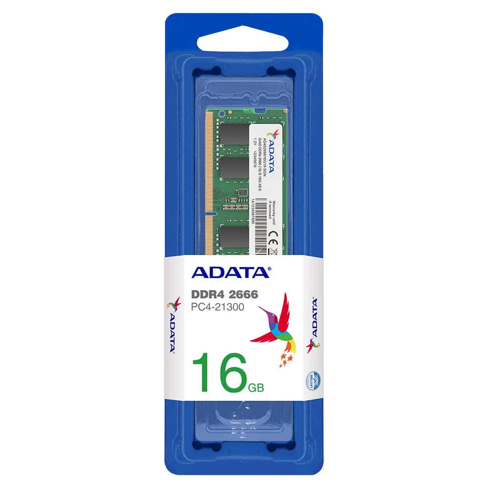 adata-premier-16gb-ddr4-sodimm-2666mhz-cl19-pc4-21300-laptop-speicher-ad4s266616 image 2