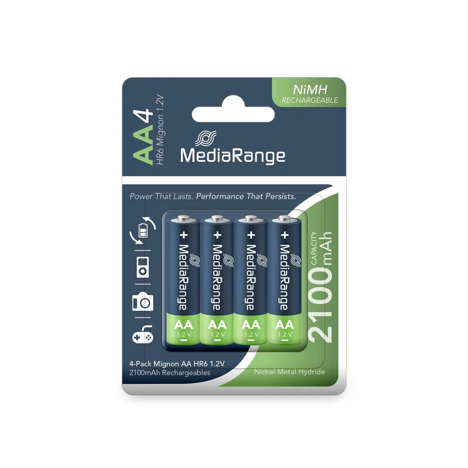 mediarange-nimh-akku-mignon-aa-hr6-1-2v-4er-pack image 1