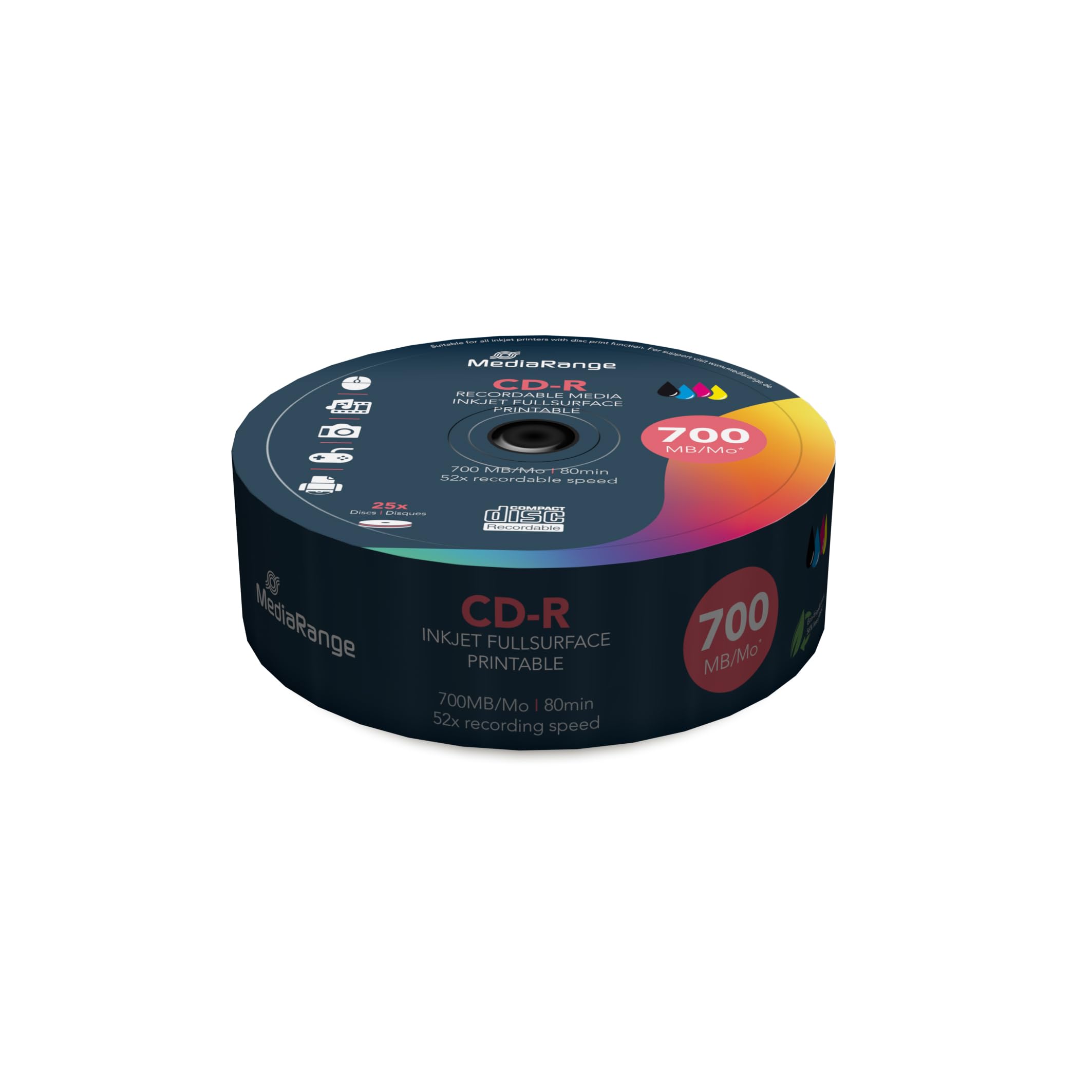 mediarange-cd-r-700mb-80-min-50er-pack-52x-inkjet-bedruckbar image 5