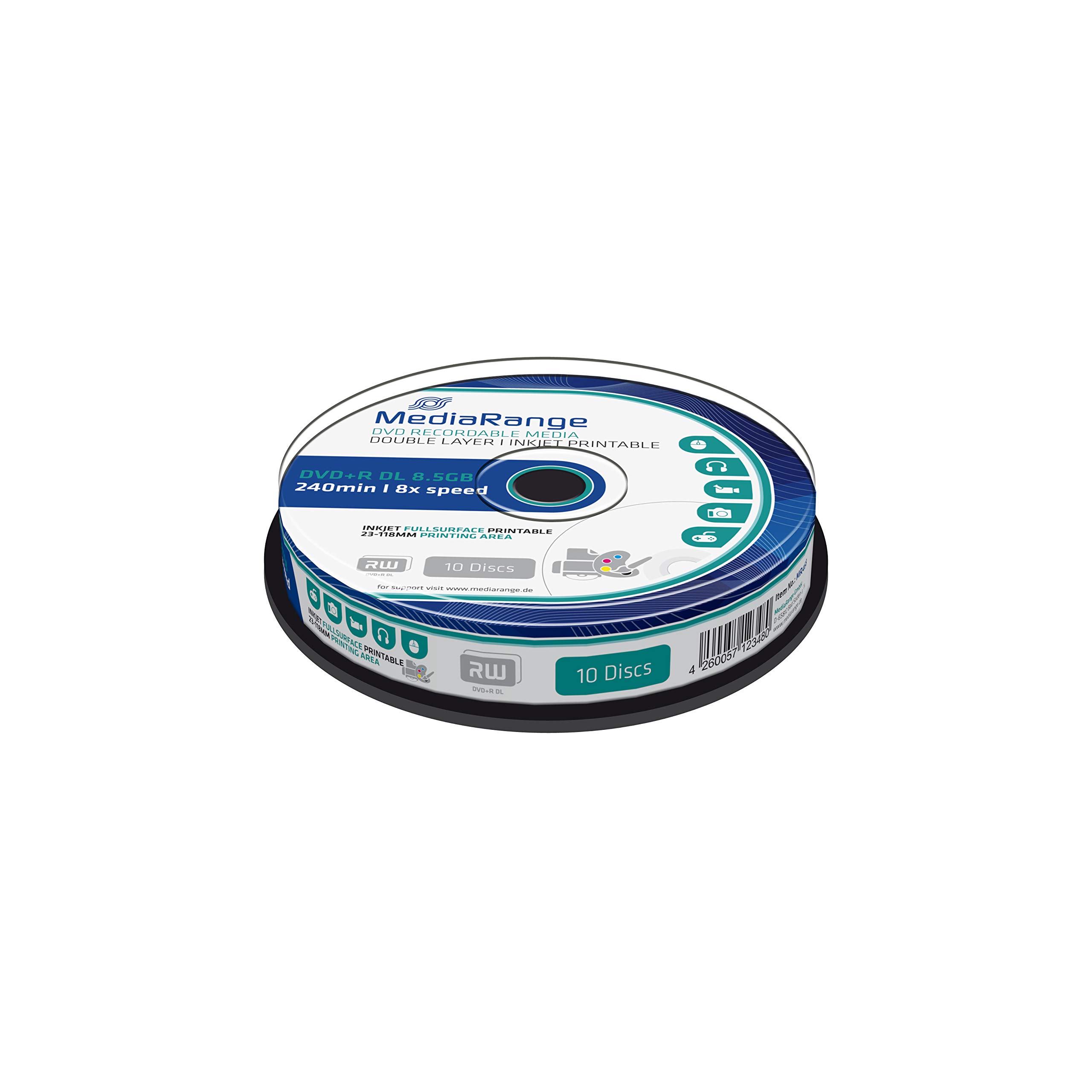 mediarange-dvd-r-dl-8-5gb-240-min-25er-pack-8x-inkjet-bedruckbar image 6