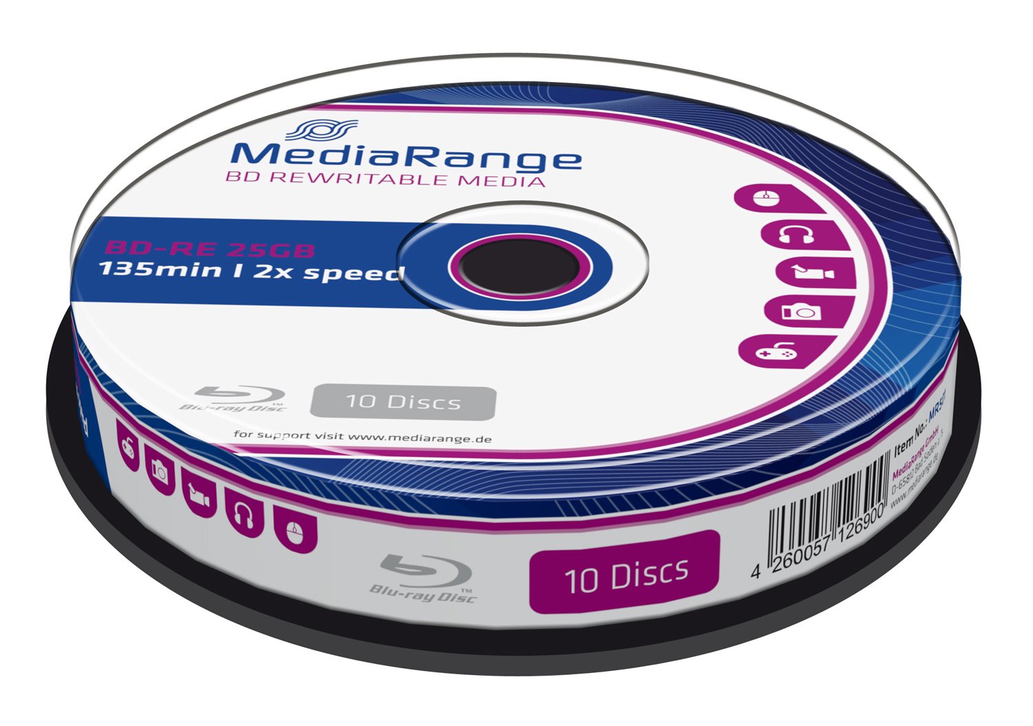 mediarange-bd-re-25gb-10er-pack-2x-wiederbeschreibbar image 1